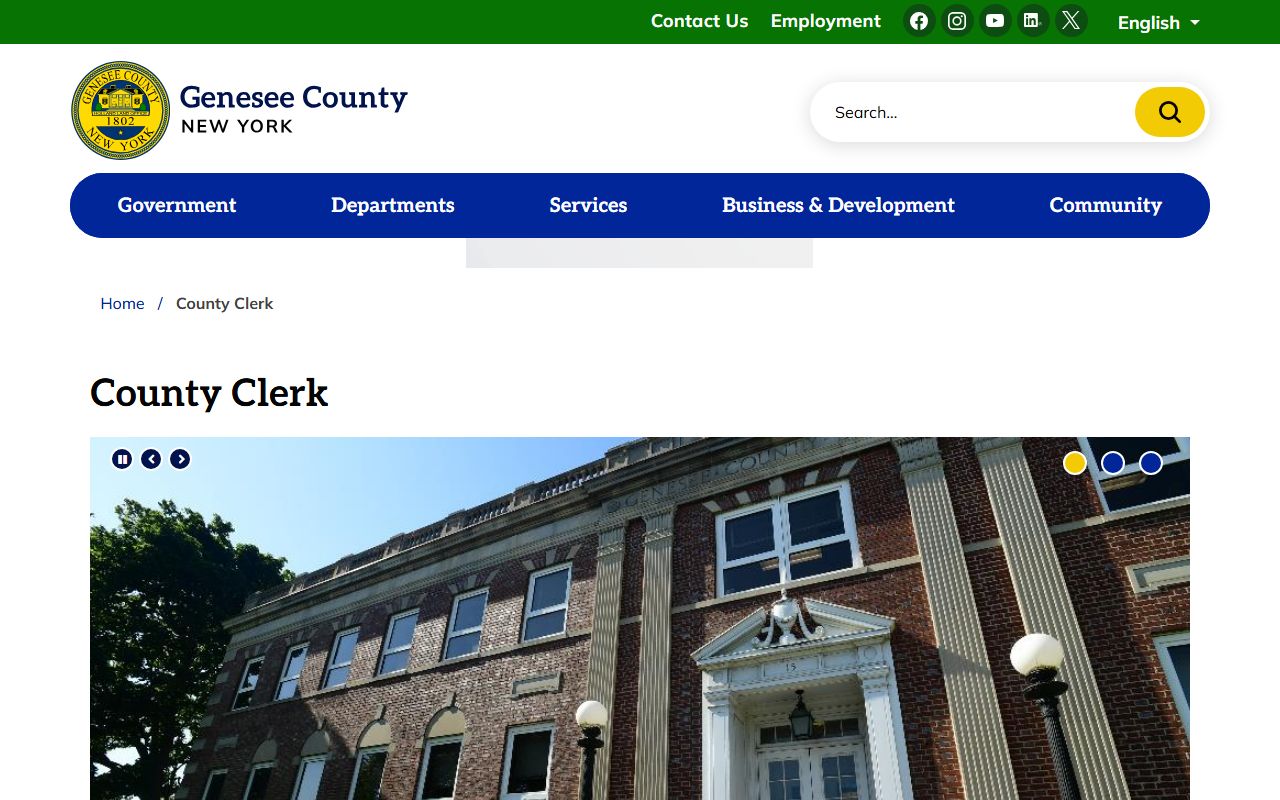 Genesee County Clerk website for deed records