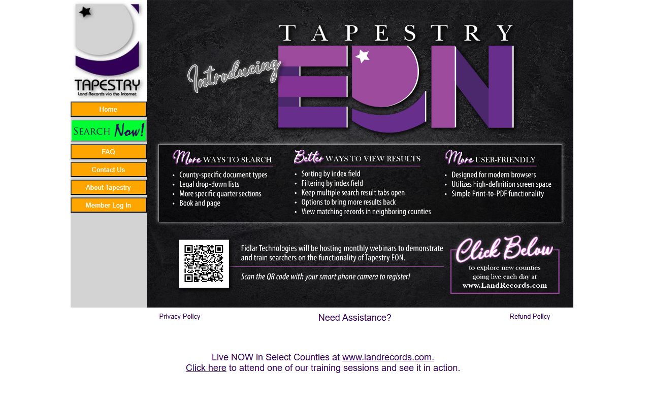 Monroe County Clerk Tapestry online records system for Rochester deed records